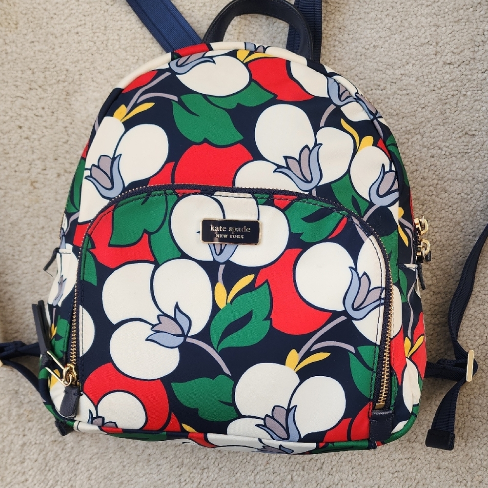 Kate Spade Multicolor Floral Backpack - Red, Green, Blue - Picture 10 of 16